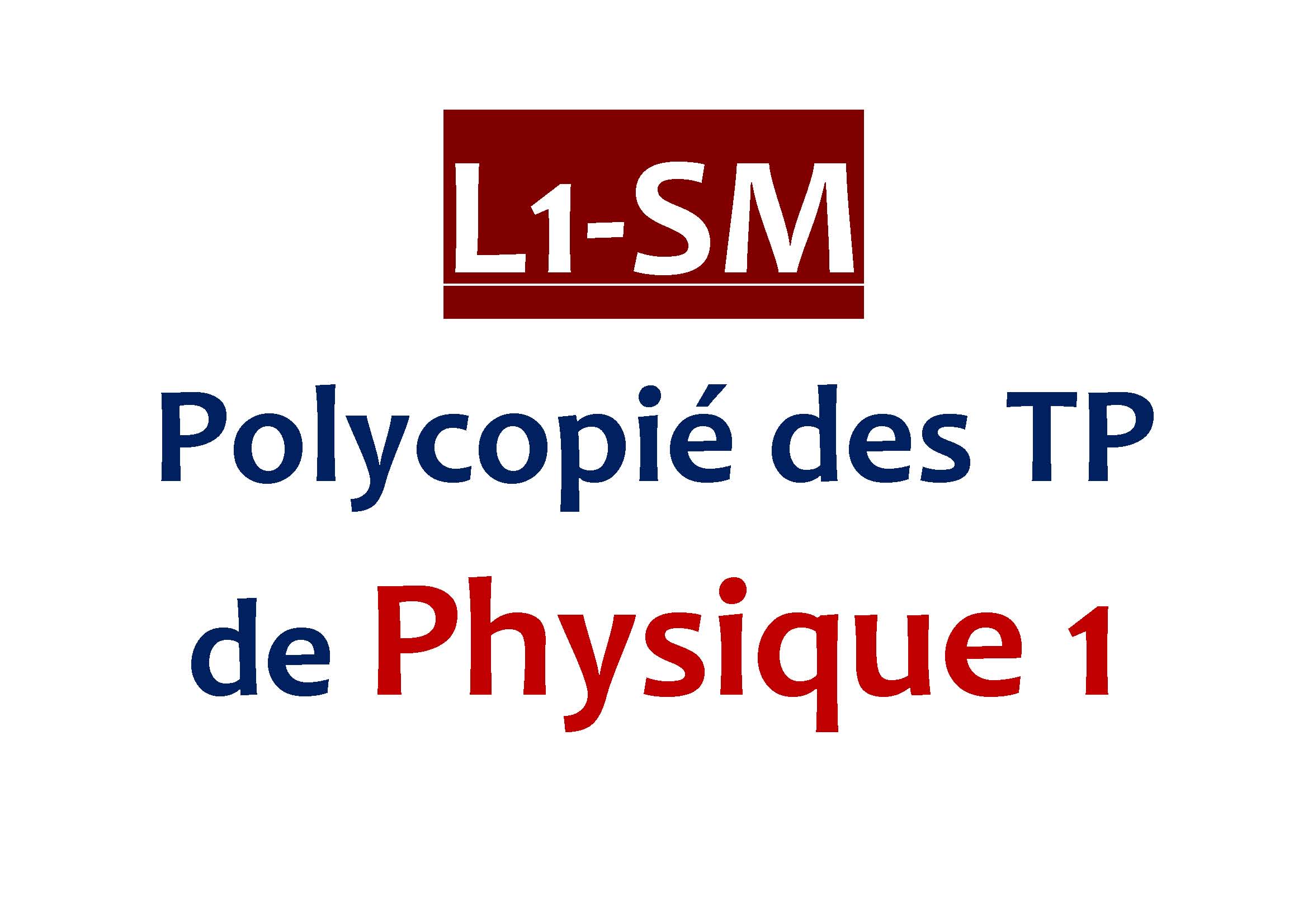 D But Et Polycopi Des Tp De Physique Electricit Facult Des